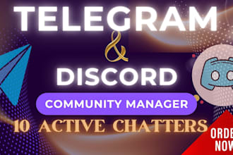 discord chat telegram chat twitter marketing discord chatters telegram moderator