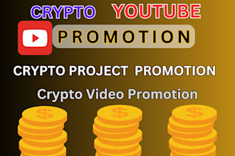 do youtube crypto promotion, promote crypto yt channel and videos