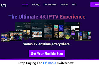 design wordpress website, reseller iptv website payment gateway iptv dashboard