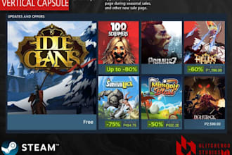 do concept art character design and illustration steam capsule for your game