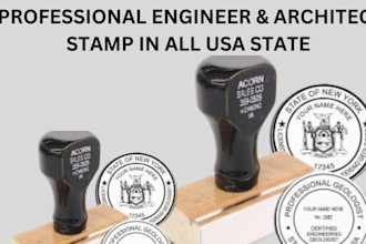 do complete architectural structural engineer drawing city permit stamp