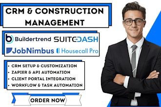 do construction crm automation buildertrend jobnimbus housecall pro integration