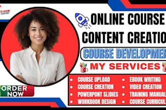 create online course, course creation, course curriculum, online course content