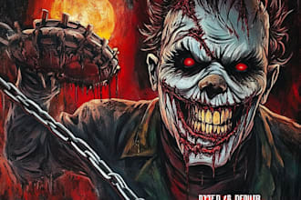 create a dark, horror, underground art illustration