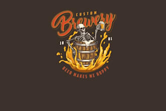 design high quality custom brewery logo with unlimited revision