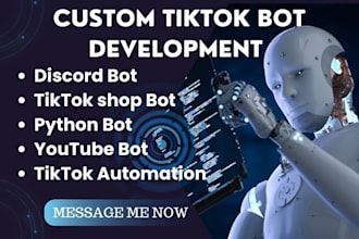 develop tiktok shop bot, tiktok invite bot, tiktok affiliate