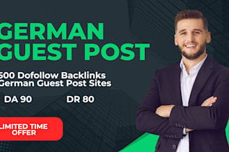 build german high quality guest posts with dofollow backlinks with high da DR