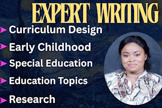 do lesson plan special education,early childhood, research education,curriculum