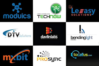 do unique tech startup, technology, crypto, and cyber security logo