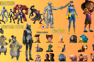 create 3d toy, action figure, lego models, designer toys 3d print ready stl file