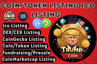 list your coin, token on cmc and cg cex or dex, ico listing, presale marketing