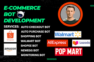 build auto purchase bot, shopping bot, walmart bot, newegg bot, monitoring bot