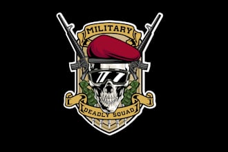 create attractive and imagination military logo  design