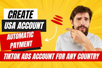 setup tiktok ads account US or europe or worldwide agency account no vat