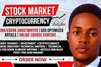 ghostwrite stock market, forex trading, crypto trading book and ebook writer