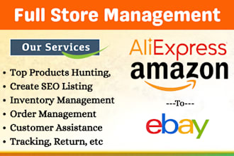 manage your amazon to ebay dropshipping store and automation