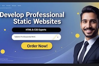 develop professional static websites in tailwind HTML CSS