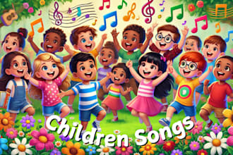 sing, produce nursery rhymes, children music, kids melody as a female vocalist