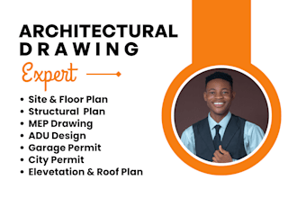 draw architectural floor plan, mep adu, garage permit, site plan structural plan