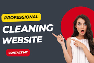 build cleaning service website, house, office cleaning, booking website