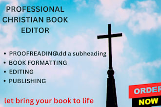 do christian book editing and proofreading, christian book editor