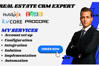 set up real estate CRM website procore  kvcore bespoke zoho hubspot CRM