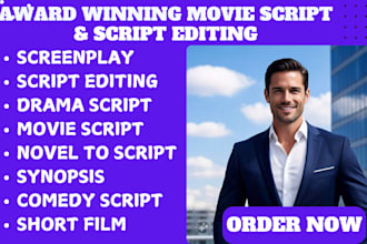 write industrial format screenplay screenwriting movie script novel adaptation