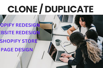 duplicate shopify store, redesign website,clone shopify store redesign shopify
