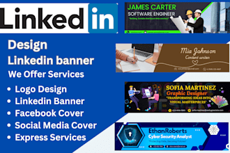 design professional linkedin banner ,facebook ,youtube cover