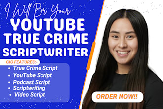 research craft engaging youtube video script comedy true crime scriptwriting