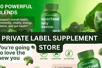 build private label supplement website supplement shopify store supplement store