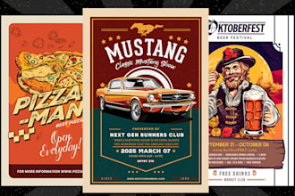 design retro vintage flyer