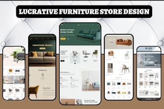 design lucrative furniture shopify store home decor website dropshipping website
