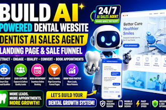 build ai powered dental website dentist ai sales agent landing page sale funnel