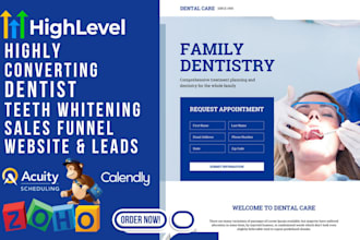 design highly converting dentist landing page dentist sales funnel dentist leads