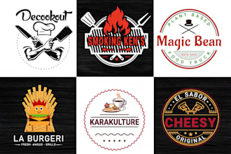 design kitchen, bakery, food truck, restaurant drink logo with in 10 hours