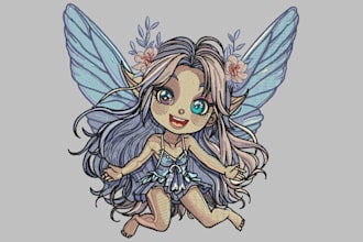 do a embroidery digitizing design into dst, emb, into  2 to 4 hours