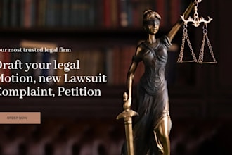 draft legal motion, new lawsuit complaint, petition