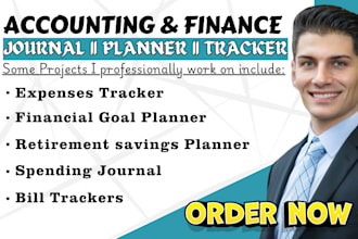 do custom accounting planner, personal finance tracker, digital planner, fintech