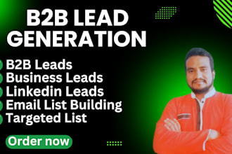 b2b lead generation, linkedin lead generation and build a prospect email list
