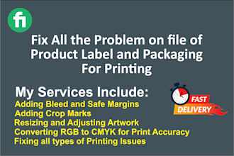 fix printing issues of product label and packaging design