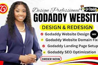 design or redesign godaddy website, design ecommerce website, godaddy seo