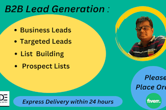 serve b2b lead generation, linkedin leads and prospect email list building