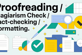 proofread, fact check and format your document