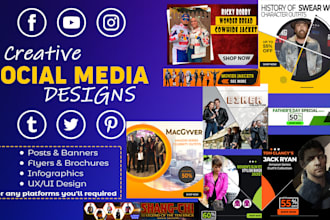 design amazing social media banners, posts, and web headers