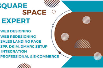 build website development squarespace landing page design