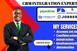 crm jobnimbus pipedrive buildertrend contractor foreman jobber integration