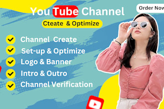 youtube channel create ,setup, branding, with SEO optimization