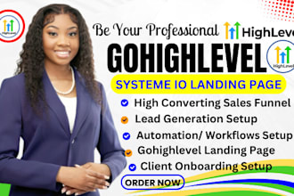 build gohighlevel website, clickfunnels, ghl leadpages, systeme io sales funnel