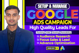 run google ads for plumbing,hvac,cleaning,remodeling,appliance repair